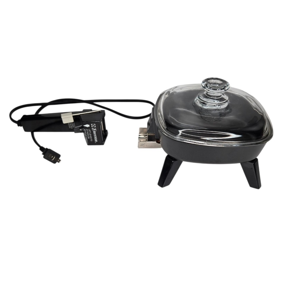 Emerson Electric Skillet Glass Lid Adjustable Temp Compact Tested EM83741 32 Oz - Picture 4 of 10